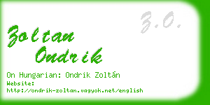 zoltan ondrik business card
